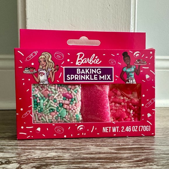 NIP! Barbie Baking Sprinkle Mix for Cookies Cake Cupcake Decorating Ice Cream - Picture 5 of 6